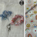 #K2 Scrunchie Keychain / Melon Rainbow