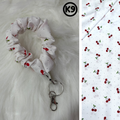 #K9 Scrunchie Keychain / Cherry White