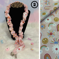 #2 Scrunchie Lanyard / Melon Rainbow
