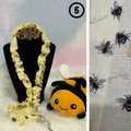 #5 Scrunchie Lanyard / Bees yellow