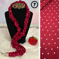 #7 Scrunchie Lanyard / Red with White dots