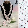 #9 Scrunchie Lanyard / Cherry white