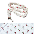 Scrunchie Lanyard / Cherry white