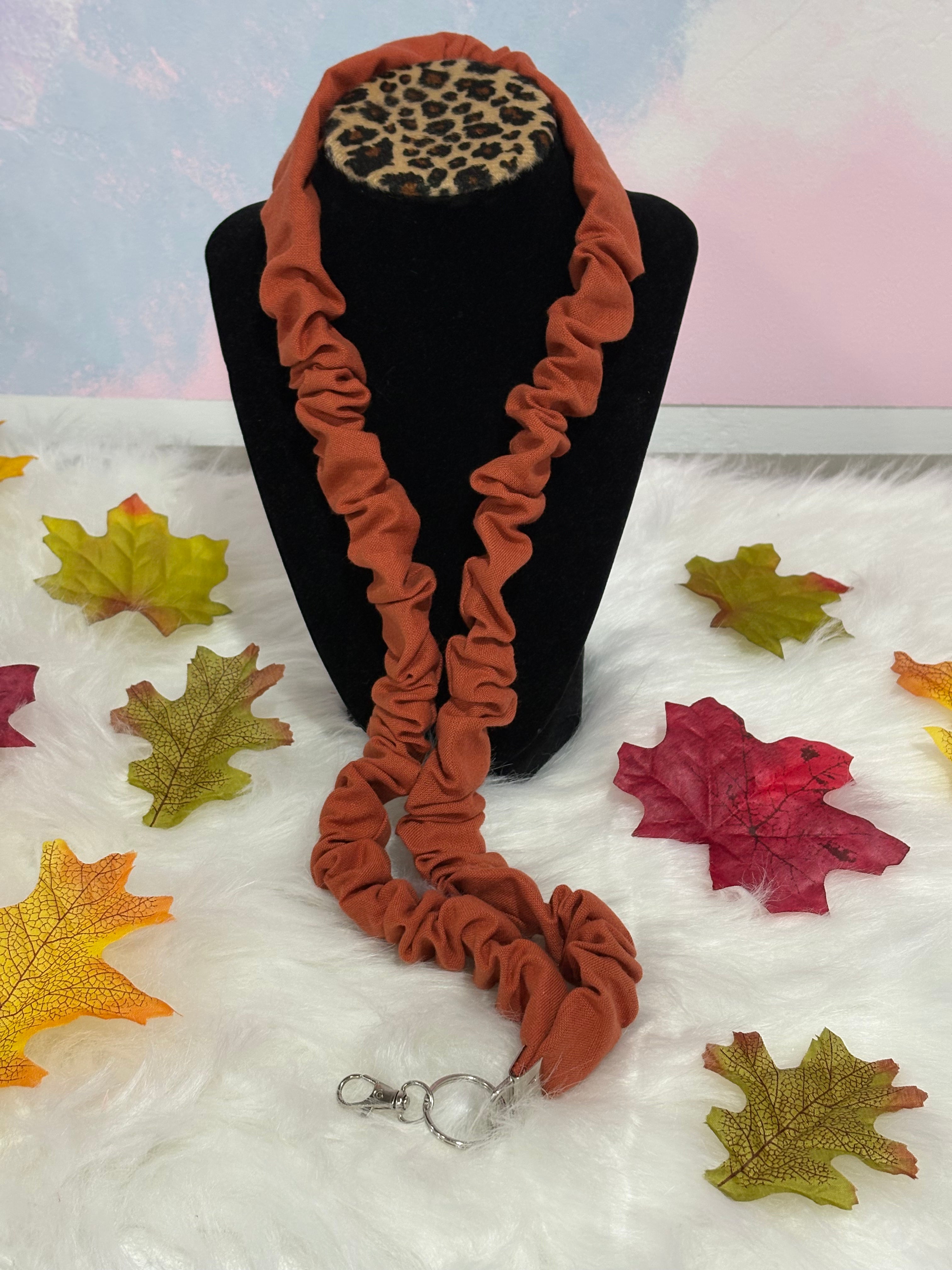 #13 Scrunchie Lanyard / Brick red