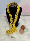#11 Scrunchie Lanyard / Chickens yellow