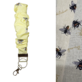 Scrunchie Keychain / Bees yellow