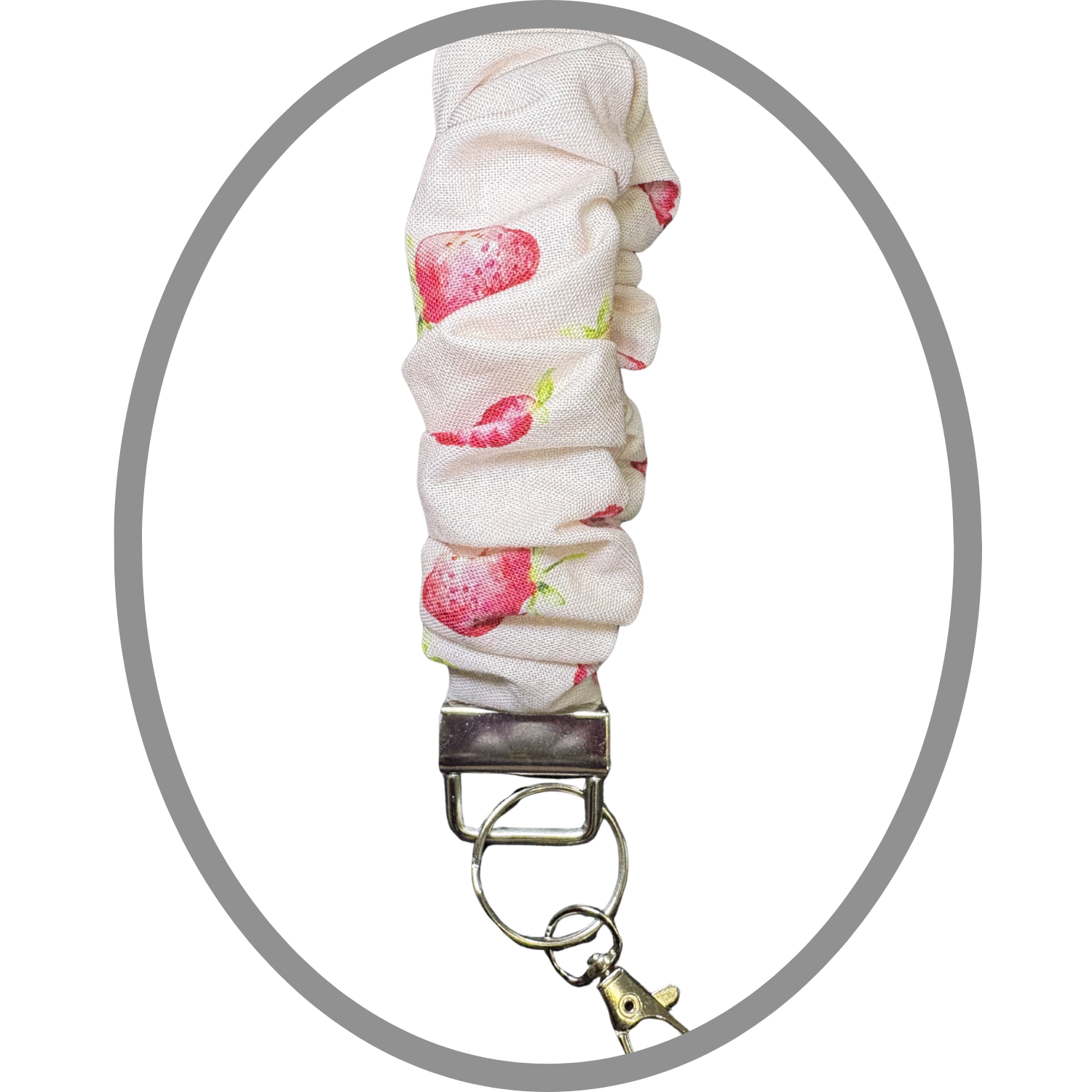 Scrunchie Keychain / Strawberry pink