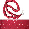 Scrunchie Lanyard / Red dots