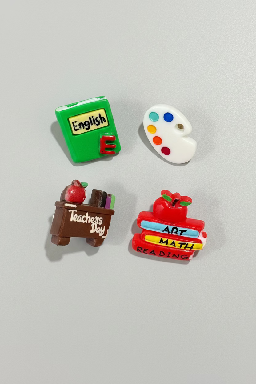 Teacher theme pins. Set of 4.